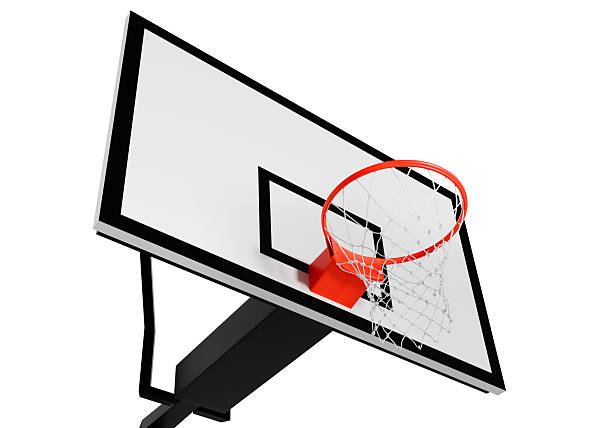 istock Basketball board with basket on a white background 2247861261