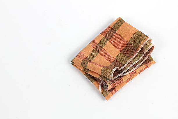 Linen tablecloth on marble kitchen table