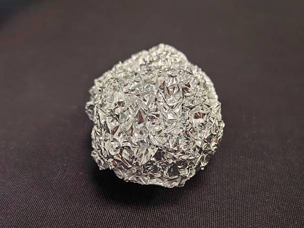 istock balls made of squeezed aluminum foil. 2247861665