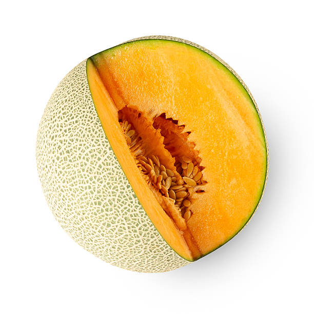 istock Half Cantaloupe Melon isolated on white background with clipping path, full depth of field 2247863497