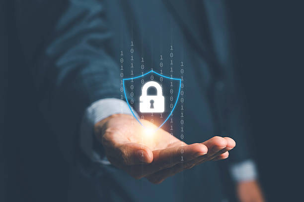 istock Businessman protecting personal data on a smartphone with virtual lock icons and network security elements, representing cybersecurity, data privacy, digital protection, and secure online access. 2247864550