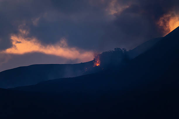 istock Intense Volcanic Activity at Dawn on Barren Island, India 2247874566