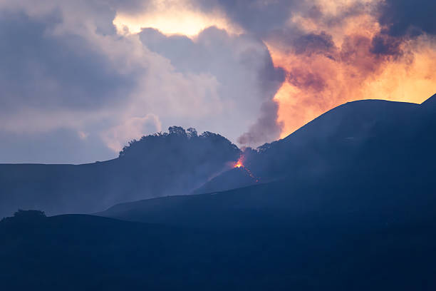 istock Intense Volcanic Activity at Dawn on Barren Island, India 2247874569