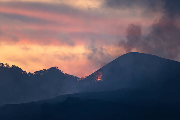 Intense Volcanic Activity at Dawn on Barren Island, India
