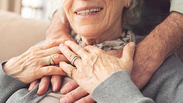 istock A husband embracing his wife with affection 2247881325