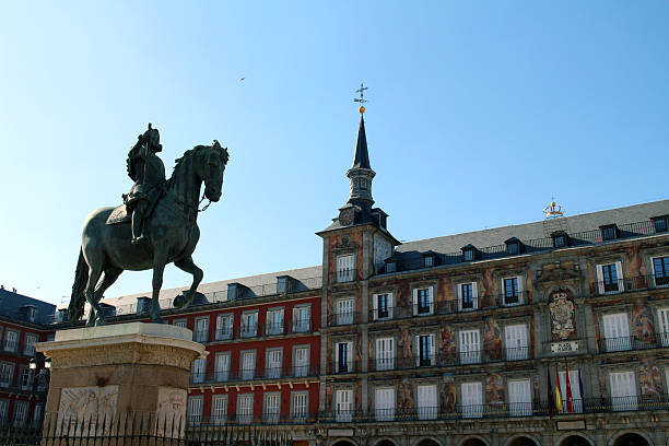 istock Plaza Mayor in Madrid, Spain, with historic red buildings 2247882753