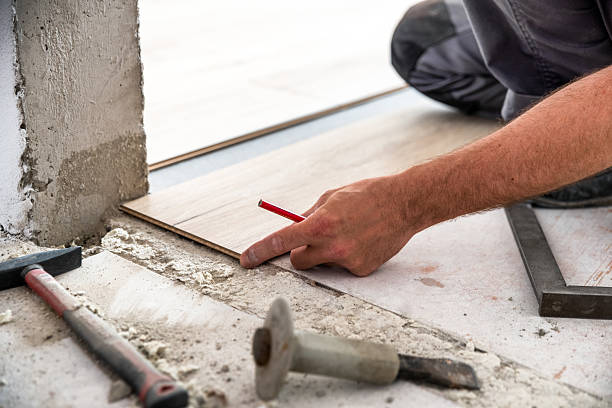 istock Installation of a new laminate floating floor 2247885402