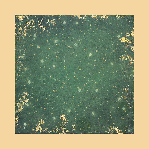 Christmas gold green grunge background border. Festive minimal frame design for the holiday season.