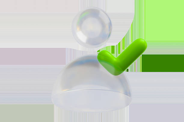 A translucent grey icon of a person with a bright green checkmark superimposed