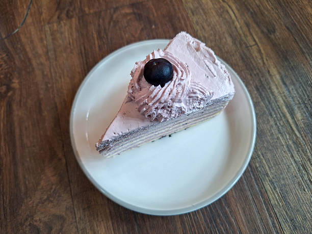 Blueberry Cheesecake with fresh blueberries.  Dessert Menu.