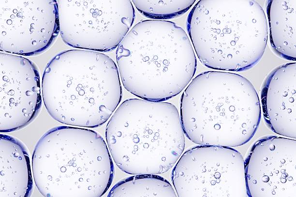 istock Clear gel beads with suspended internal bubbles, ideal for minimalistic package design, healthcare branding, and clean scientific visual storytelling 2247893722