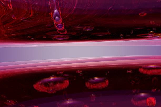 istock Deep crimson fluid layers with visible bubble clusters, ideal for artistic posters, high-impact advertising, and conceptual science illustrations 2247894363