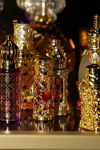 Luxury gold parume bottles
