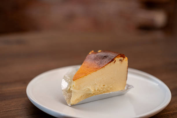 istock Burnt Basque cheesecake served on plate on the table 2247895409