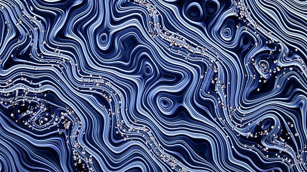 istock Dark and blue fake stone texture with placers of small silver stones. 2247901866