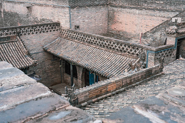 ancient Chinese architecture and traditional lifestyle of Pingyao Ancient City, UNESCO World Heritage Site in Shanxi Province, China