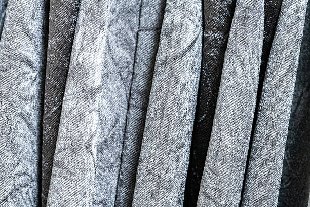 Macro Texture of Curtain Fabric with Soft Light