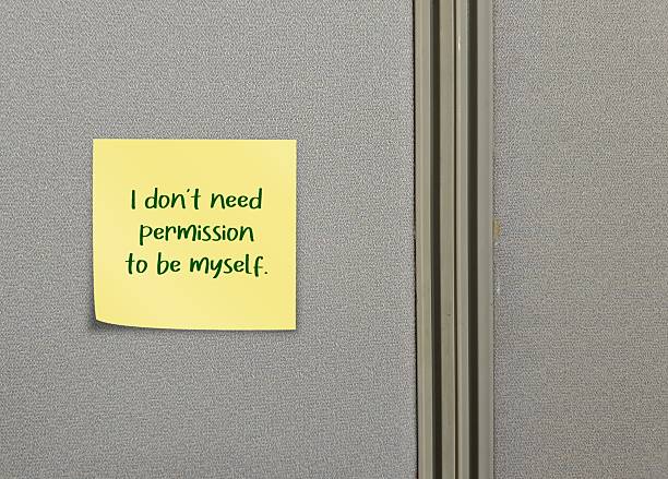 istock Note on office wall written - I don’t need permission to be myself - Self-respect affirmation to boost self-worth. Self-validation to be yourself and stop worrying what others think 2247910858