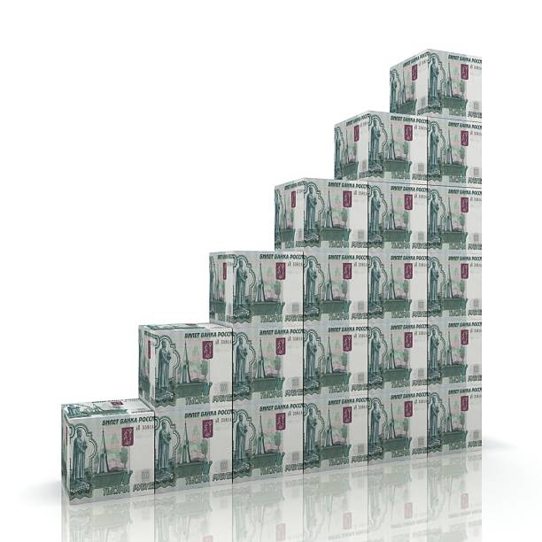 istock Russian ruble money cubes growth building 2247917897