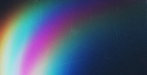 istock Old film light leaks texture with scratches, noise, iridescent light. Rainbow lens flare effect, camera film filter with bokeh, dust, grain. Distressed retro movie, photo burn effect. Vintage photo 2247921131