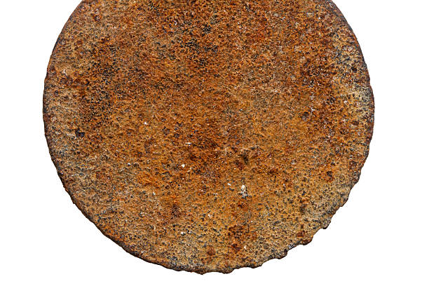 Close-up of weathered rusty metal texture background.