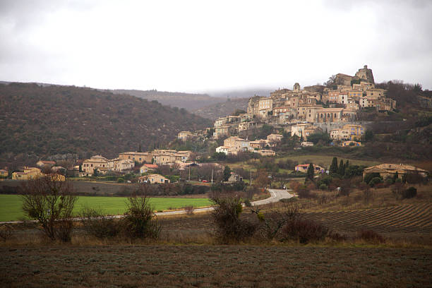 Famous medieval village in winter