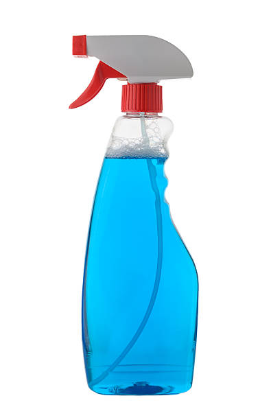 istock Spray bottle with window cleaning fluid on white background 2247927715