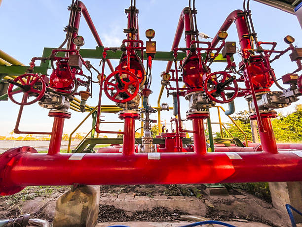 istock Fire water control valve system in the petroleum industry 2247930289
