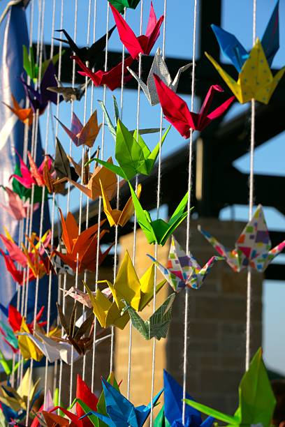 istock Colorful origami cranes. 2247930753