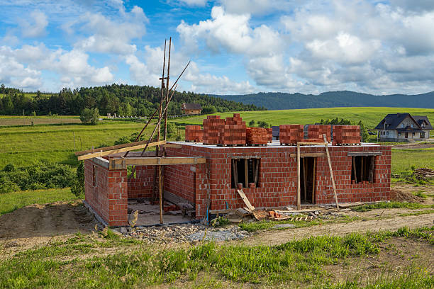 istock Spring mountain eco-friendly area and new house 2247931004