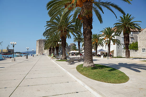Trogir town, Dalmatia, Croatia. Shot from boat.