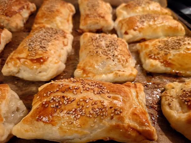 istock Golden Puff Pastry Pies with Sesame Seeds 2247932148