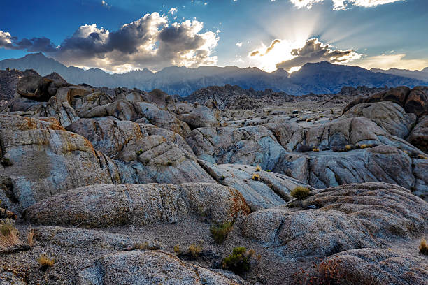 Expansive View of Alabama Hills at Sunset