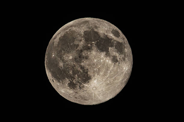 istock Bright moon displays crater details, Full moon illuminates surface features clearly, Vivid lunar surface observations expose detailed craters and textured landscape features shown by full moon 2247937376