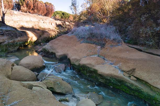 istock Flowing water through rocky terrain in a peaceful natural setting during daytime in a forested area 2247941259