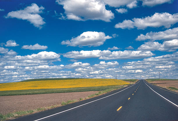 US Highway 2 Eastern Washington & Summer Sky - 1989
