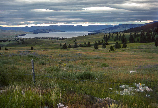 Flathead Lake seen from US Highway 2  - 1989. Scanned from Kodachrome 25 slide.