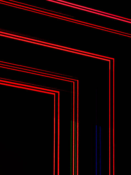 istock Red geometric lines with light painting abstract background 2247952211