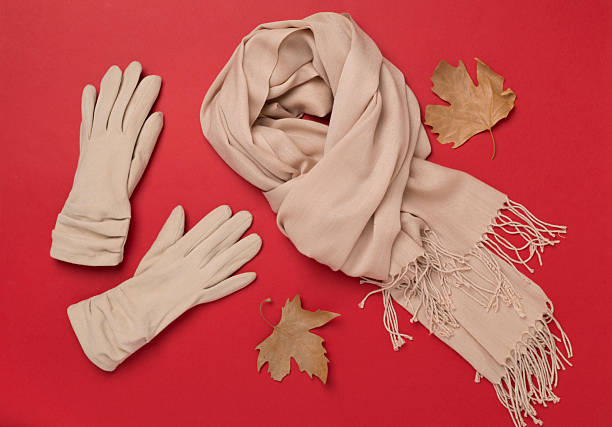 istock Stylish autumn accessories on color background, top view 2247955820