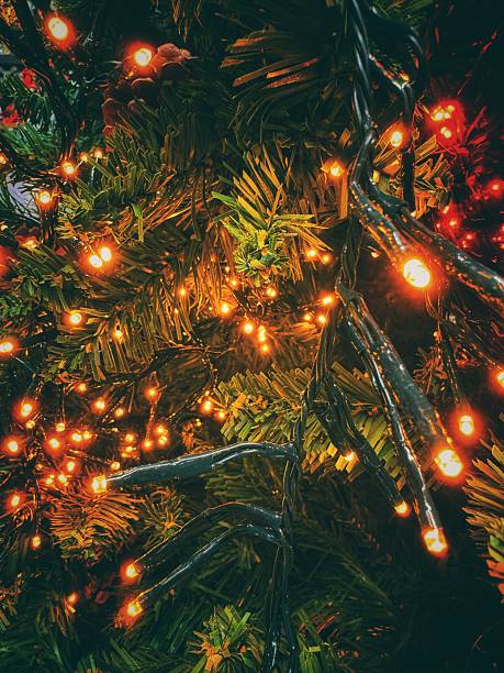 Defocused Christmas background with bokeh