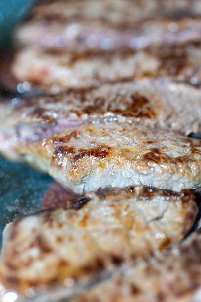 istock Macro shot of sizzling meat in a pan 2247958933
