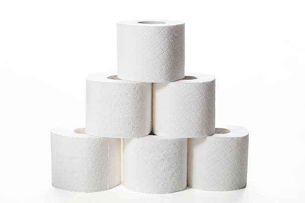 Toilet paper on a white background. A hygiene product.