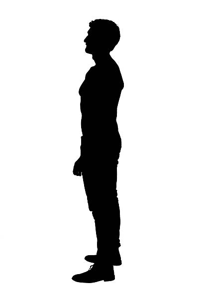 istock silhouette of side view  of a man shirtless on white background 2247961546