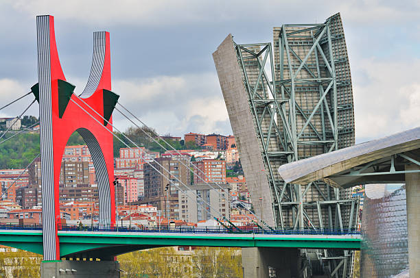 La Salve Bridge and Guggenheim Museum Bilbao architecture