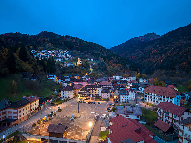 istock Rigolato from drone, Dolomites alps town 2247972884