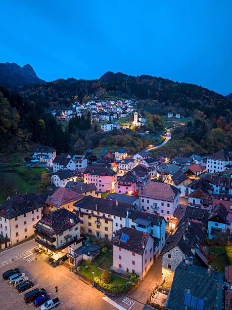 istock Rigolato from drone, Dolomites alps town 2247972914