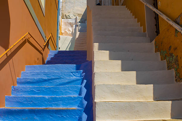Blue and white staircase, Symi island, Greece