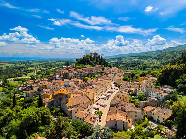 istock Cetona, Tuscan town from drone 2247992199