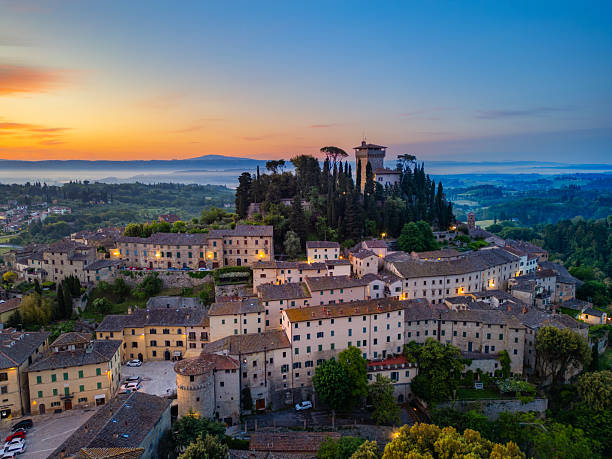 istock Cetona, Tuscan town from drone 2247992207