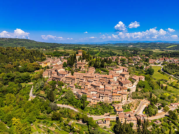 istock Cetona, Tuscan town from drone 2247992272
